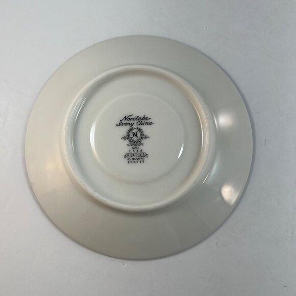 Noritake Ivory Heather Saucers Japan 7548 Lot of 3 - Picture 7 of 10